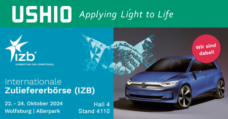 Ushio at IZB: Showcasing Innovative IR, UV LED and Excimer Solutions for the Automotive Industry