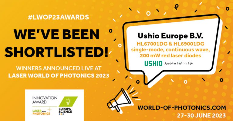 Ushio shortlisted for Laser World of Photonics 2023 Innovation Award